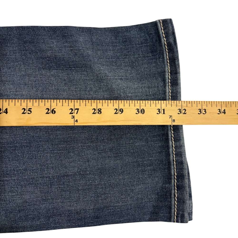 Miss Me Curvy Boot Jeans Womens 28 Blue Mid Rise Embellished Rhinestone Pockets - Picture 8 of 16